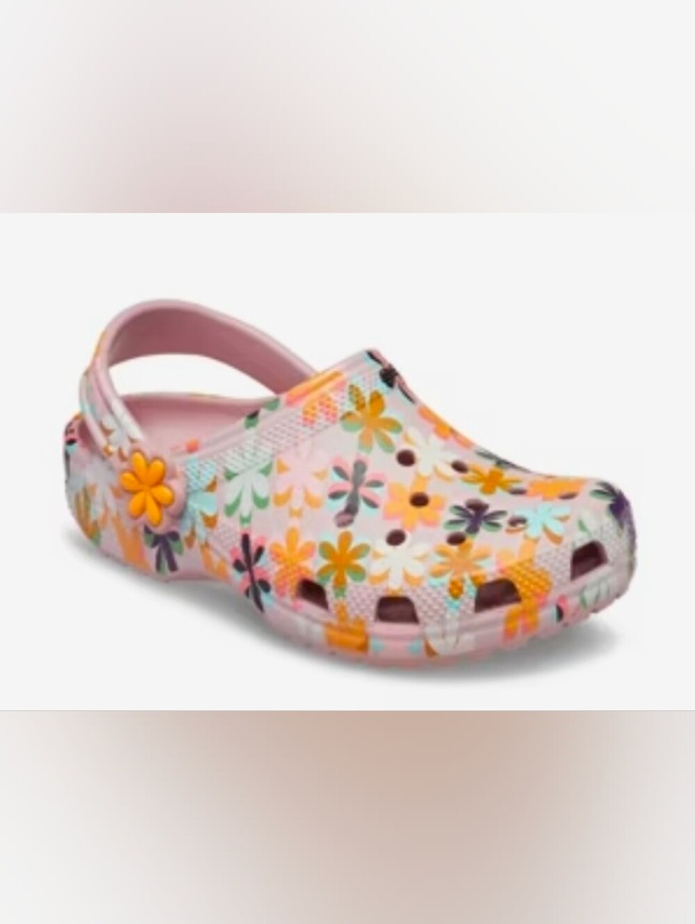 Crocs Classic Retro Summer Floral Clogs for Kids size J4